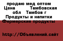 продаю мед оптом › Цена ­ 100 - Тамбовская обл., Тамбов г. Продукты и напитки » Фермерские продукты   